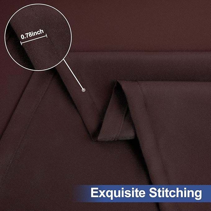 homing 2 Pack Rectangle Table Cloth, Elastic Fitted Fabric Tablecloth Fits for 6 Foot Folding Tables, Washable Table Cover for Picnic, Camping, Indoor & Outdoor (Coffee, 30" x 72")
