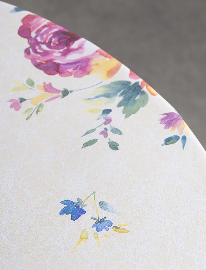 Maison d' Hermine Table Cloth Round Table 100% Cotton 69 Round Inches Tablecloth Reusable Decorative for Dining Room Farmhouse Home Valentines Day Decorations Spring Summer - Rose Garden