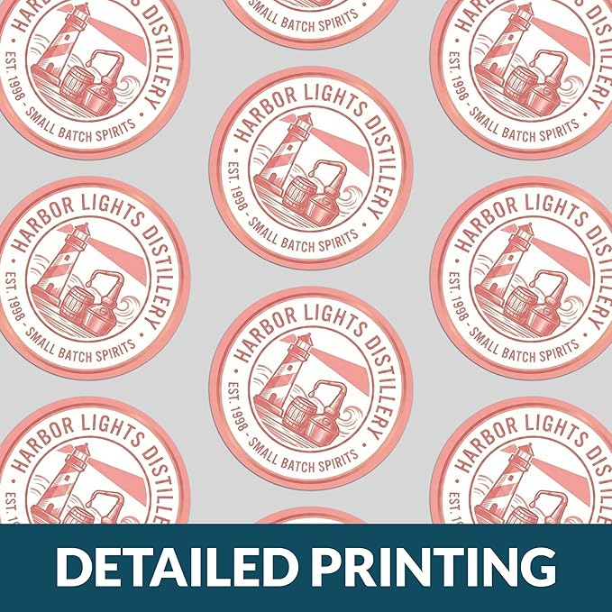 Custom Coasters - Personalized Pulpboard Coasters with Your Own Logo or Photo (10-1000 Pack) (4 inch Round)