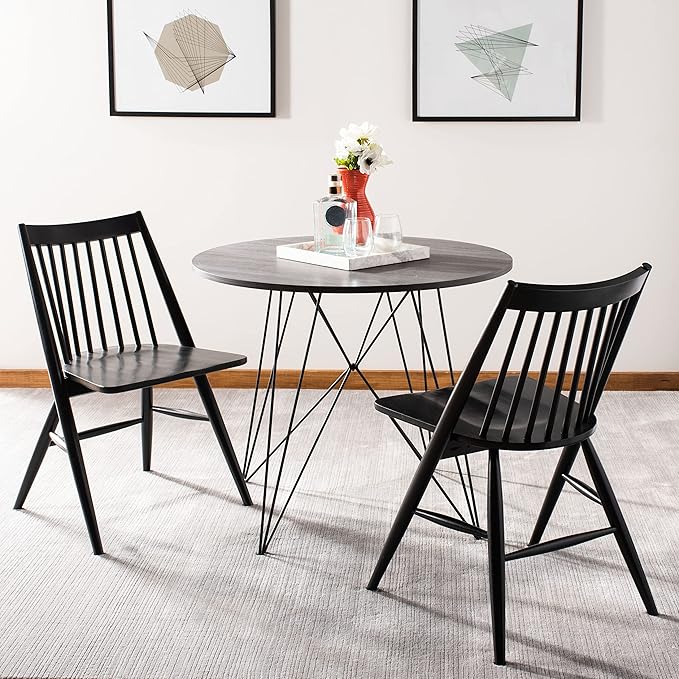 Safavieh Home Collection Wren Black 19-inch Spindle Dining Chair (Set of 2)