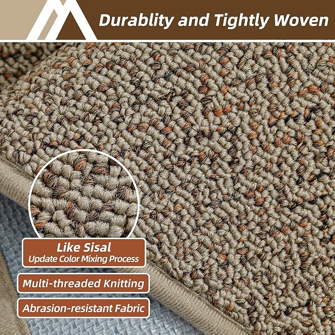 COSY HOMEER Kitchen Rugs 20"x32" Non-Slip Kitchen Mats for Floor Absorbent Stain Resistant Kitchen Floor Mat Machine Washable Rugs for Kitchen,Hallway,Sink,Taupe