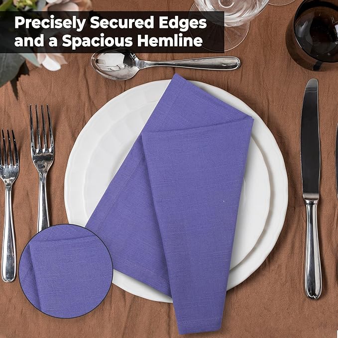 Urban Villa Cloth Napkins Set of 12 20x20 Inches 100% Cotton Napkins Cloth Washable Soft Durable Reusable Absorbent Table Dinner Napkins Cloth for Hotel Lunch Restaurant Weddings Parties – Lilac