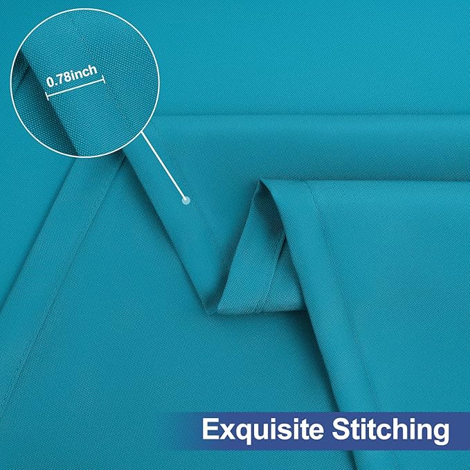 homing 2 Pack Rectangle Table Cloth, Elastic Fitted Fabric Tablecloth Fits for 4 Foot Folding Tables, Washable Table Cover for Picnic, Camping, Indoor & Outdoor (Teal, 24" x 48")