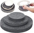 Imncya Plate Separators Storage, Set Of 60 And 3 Different Size, Thick and Premium Soft Felt Plate Dividers For China, Dish, Coffee Saucers Protecting and Stacking - Grey
