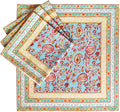 Maison d' Hermine Napkin 100% Combed Cotton Premium Cloth Napkin Decorative Washable Napkins Set of 4 for Home, Kitchen, Dining, Cocktail Parties & Camping - Lauris (20”X20”)