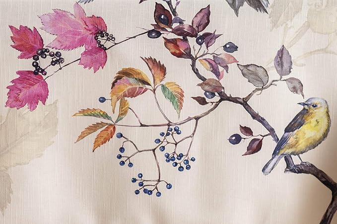 Maison d' Hermine Table Cloth Rectangle Table 100% Cotton 54 x 72 Inches Fall Tablecloth Reusable Everyday Use for Thanksgiving Christmas Decorations Dining Farmhouse Party (Equinoxe - Beige)
