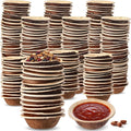 400 Pcs Small Palm Leaf Dip Bowls 2.5 Inch Disposable Palm Leaf Round Mini Dip Bowl, All Natural and Compostable Small Bamboo Plates for Dips Soy Sauce Charcuterie Board and Finger Foods