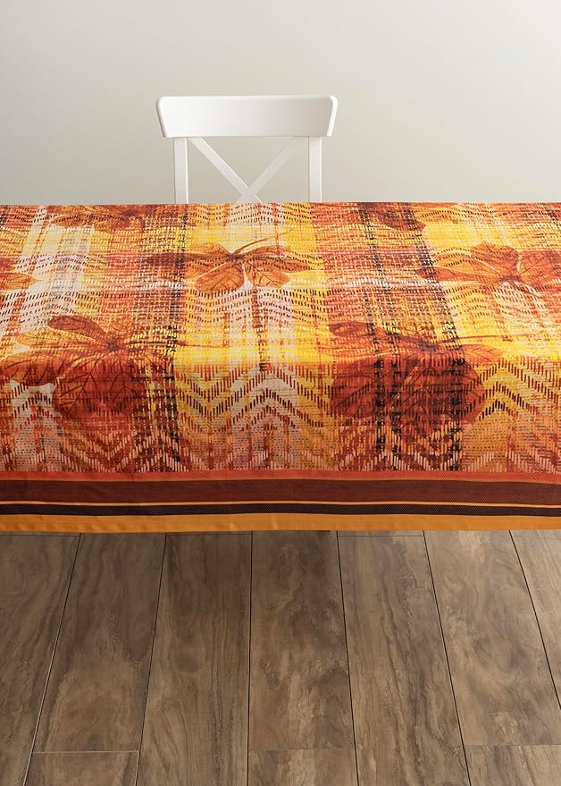 Maison d' Hermine Table Cloth Rectangle Table 100% Cotton 60 x 108 Inches Fall Tablecloth Reusable Everyday Use for Thanksgiving Christmas Decorations Dining Farmhouse Party (Thanksgiving Tartan)