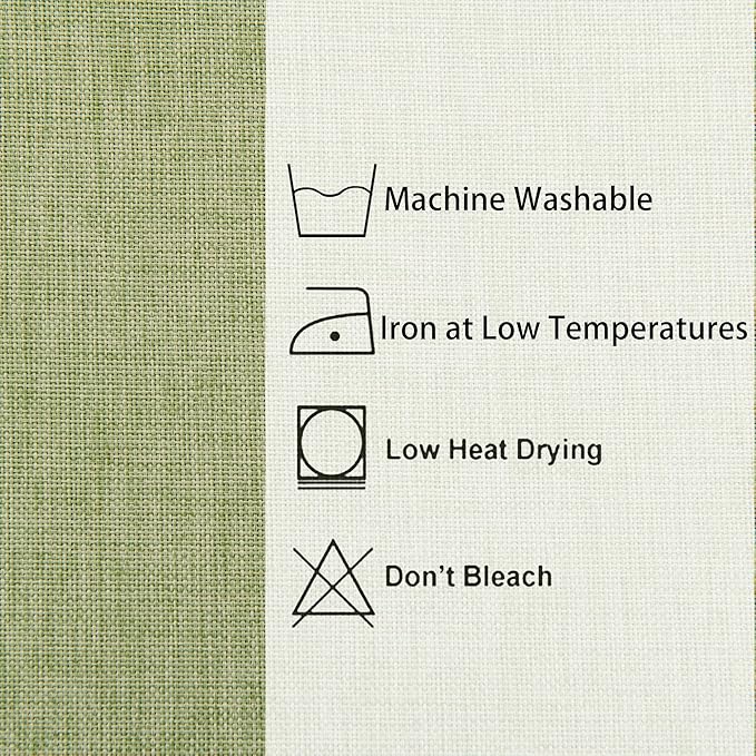 Hiasan 2 Pack Faux Linen Rectangle Tablecloth - Wrinkle and Stain Resistant Washable Table Cloth for Kitchen Dining Room Holiday Table Cover for Party Dinner, Green, 54 x 80 Inch