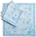 Maison d' Hermine Napkin 100% Combed Cotton Premium 20"x20" Decorative Washable Table Cloth Napkins Set of 4 for Dining, Holidays, Buffet Parties & Wedding Use Campagne - Paisley Blues