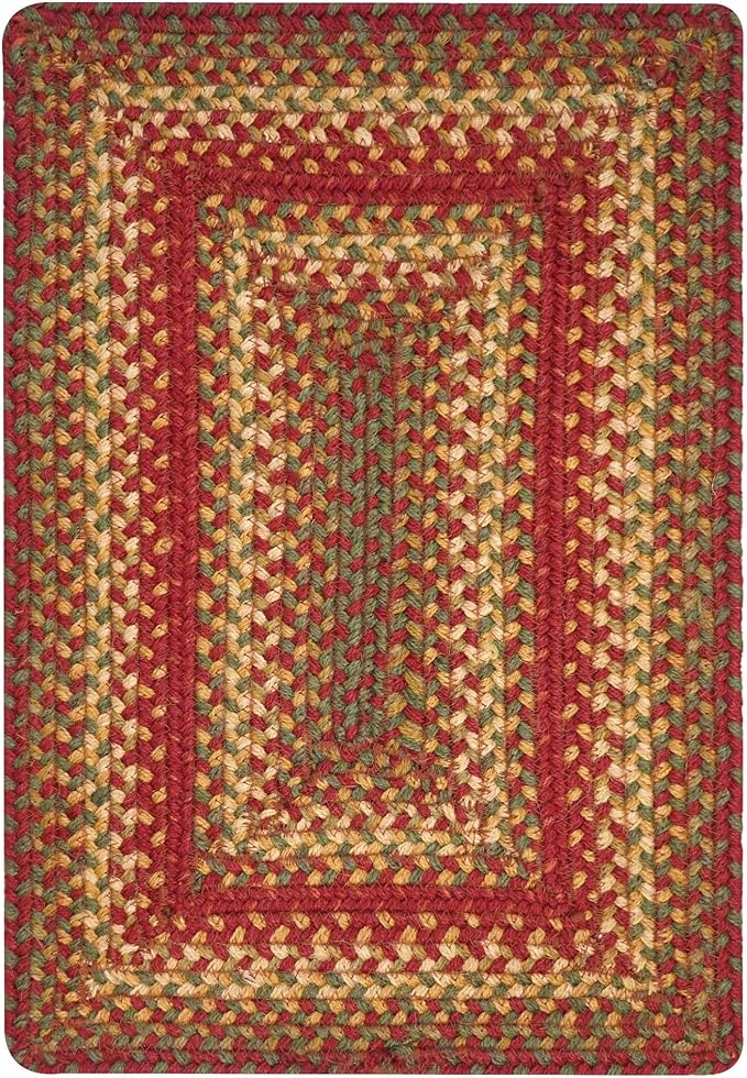 Homespice Cider Barn Jute Woven Placemats, Warm Country Rustic Decor, Set of 4, Red 13x19 Rectangle Table Mats - Vibrant Colors, Durable, Easy to Clean and Protects Furniture