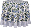 ATOSII Taj 100% Cotton Round Tablecloth, Handblock Print Floral Table Cloth for Kitchen Dining Linen I Parties, Weddings, Outdoors I 90" Inches Round