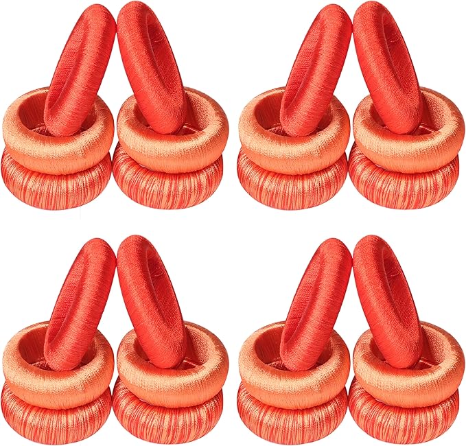 Thread Napkin Ring Set of 24 - Beautiful Elegant Fancy Decorative Napkin Holder for Dining Table Décor, Farmhouse, Wedding, Dinner, Party, Family Gathering, Easter, Everyday Use - Red Combo