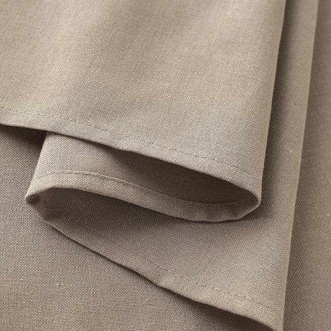 4 Foot Khaki Linen Tablecloth Light Tan Brown Neutral Table Decor Washable Heavy Weight Water Repellent Burlap Tablecloths Linen Tablecloths for Rectangle Tables 4ft 60x70 Inch 4-6 Seater