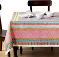 Maison d' Hermine Premium Table Cloth Rectangle Table 100% Combed Cotton 108 x 70 Inches Tablecloth Reusable Decorative for Dining Room, Farmhouse, Home, Party, Festive & Wedding - Lauris
