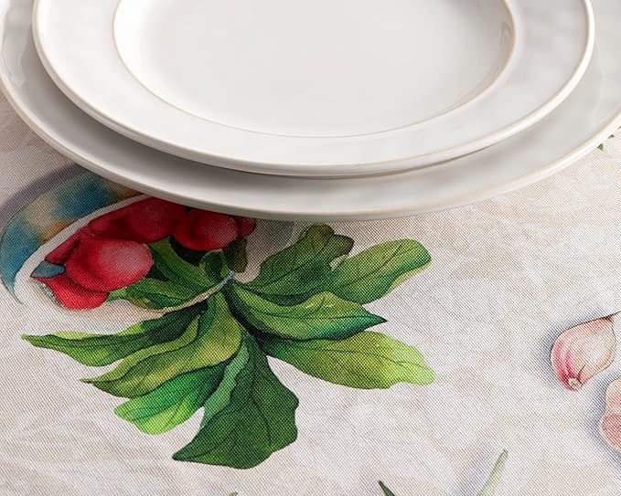 Maison d' Hermine Table Cloth Rectangle Table 100% Cotton 70 x 108 Inches Tablecloth Reusable Decorative for Dining Room Farmhouse Home Valentines Day Decorations Spring Summer - Gourmand