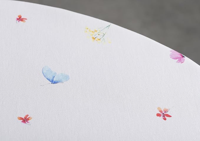 Maison d' Hermine Table Cloth Round Table 100% Cotton 63 Round Inches Tablecloth Reusable Decorative for Dining Room Farmhouse Home Valentines Day Decorations Spring Summer - Flower in The Field