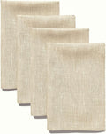 Solino Home Linen Cloth Napkins Set of 4-100% Pure Linen Champagne Beige Dinner Napkins 20 x 20 Inch for Spring, Easter - Athena, Handcrafted and Machine Washable