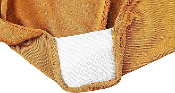 LZY Spandex Table Covers 6 Feet, Stretch/Fitted Table Covers for 6 Feet Folding Table, Rectangular Spandex Table Cloths for Wedding Party or Event (6FT-2PCS, Gold)