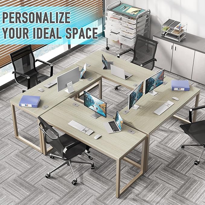 SHW 48-Inch Commercial-Grade Office Computer Desk, Maple