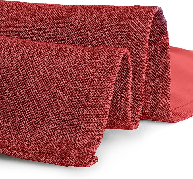 Gee Di Moda Rectangle Tablecloth - 60 x 84 Inch Red Table Cloth for 5 Foot Rectangle Tables - Heavy Duty Washable Fabric - for Holiday Party, Dinner, Weddings, Baby Shower & Events