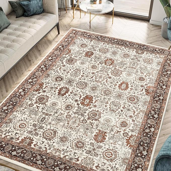 Keen Home Design 3x5 Rug - Machine Washable Entry Rug with Non-Slip Backing, Ideal for Enteryway, Kitchen, Bathroom, Laundry Room - Vintage, Easy Clean, Durable, Low Pile - (3' x 5')