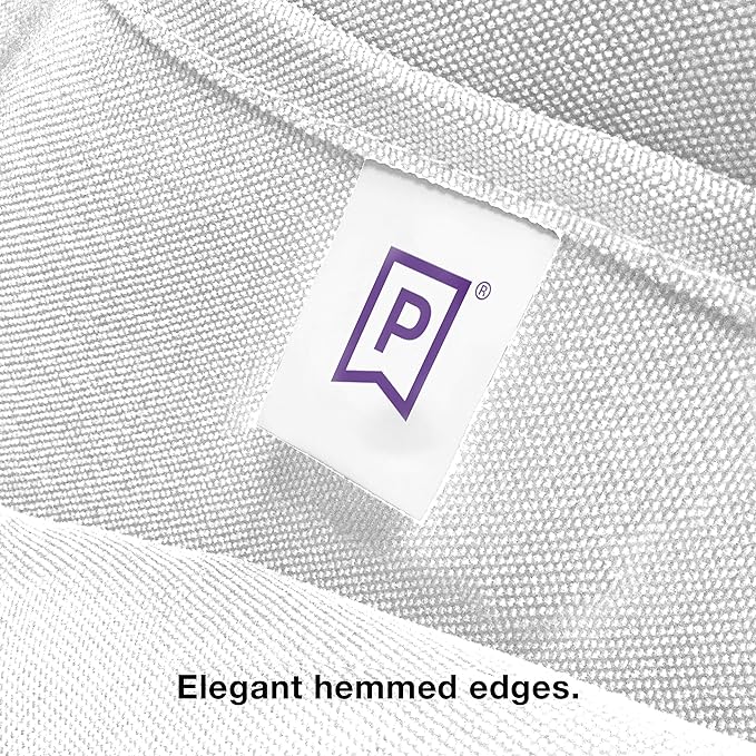 Gee Di Moda Rectangle Tablecloth - 90 x 132 Inch White Table Cloth for 6 Foot Tables with Floor-Length Drop - Heavy Duty Washable Fabric for Holiday Party, Dinner, Weddings & Baby Shower