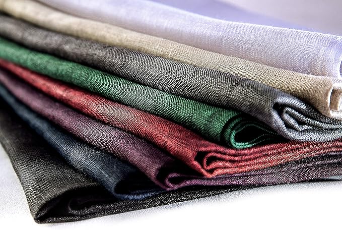 Solino Home Navy Blue Linen Napkins Set of 6-100% Pure Linen Dinner Napkins 20 x 20 Inch for Winter, Spring, Easter - Fete