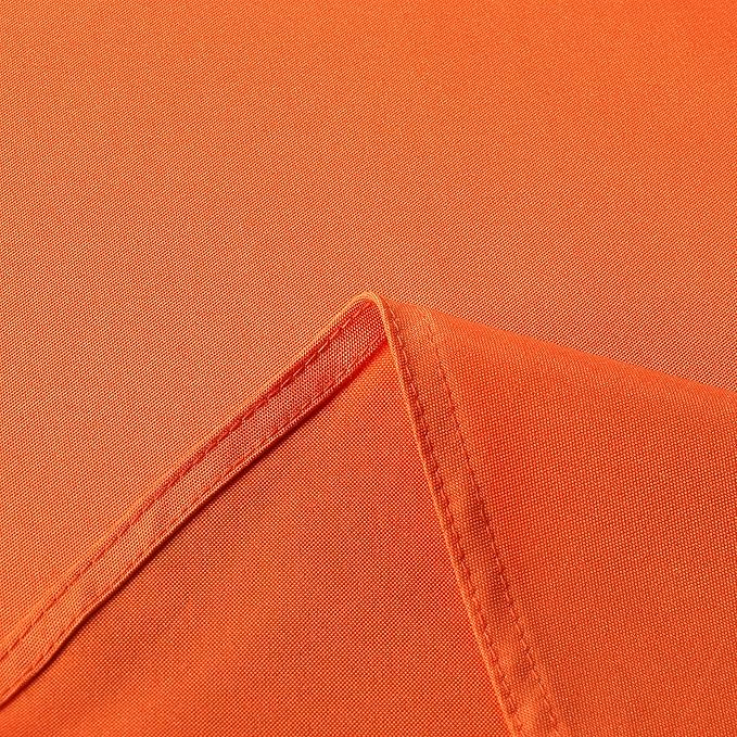 sancua Rectangle Tablecloth - 54 x 108 Inch - Stain and Wrinkle Resistant Washable Polyester Table Cloth, Decorative Fabric Table Cover for Dining Tables, Buffet Parties and Camping, Orange