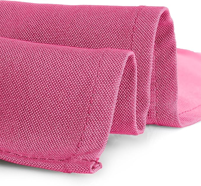 Gee Di Moda Rectangle Tablecloth - 90 x 132 Inch Fuchsia Table Cloth for 6 Foot Tables with Floor-Length Drop - Heavy Duty Washable Fabric for Holiday Party, Dinner, Weddings & Baby Shower