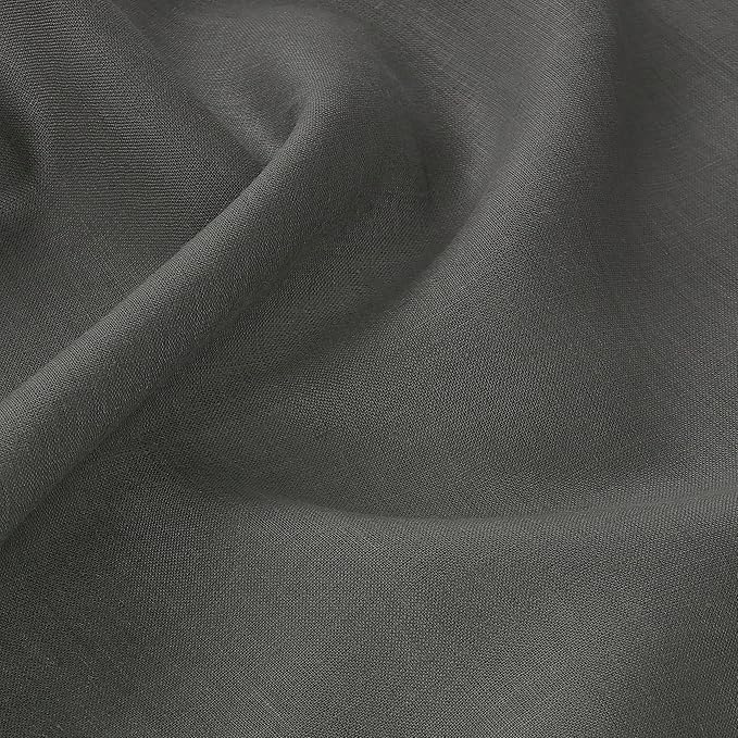 D'Moksha Homes Linen Tablecloth 60 x 90 Inch - 100% Pure Linen Charcoal Grey Tablecloth for Rectangle Tables - Machine Washable Table Cloth for Spring, Easter
