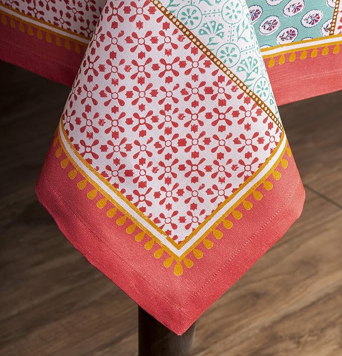 Maison d' Hermine Table Cloth Rectangle Table 100% Cotton 60 x 120 Inches Tablecloth Reusable Decorative for Dining Room Farmhouse Home Valentines Day Decorations Spring Summer - Provence