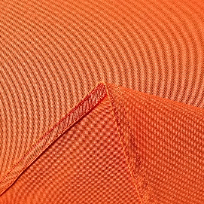 sancua Rectangle Tablecloth - 70 x 108 Inch - Stain and Wrinkle Resistant Washable Polyester Table Cloth, Decorative Fabric Table Cover for Dining Tables, Buffet Parties and Camping, Orange