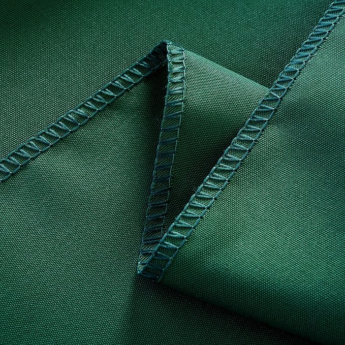 2-Pack 60x144 inch Blackish Green Table Cloths, Solid Stain and Wrinkle Resistant Oblong Tablecloth, Premium Plain Weave Polyester Fabric Rectangle Table Linen Covers for Hotel, Banquet