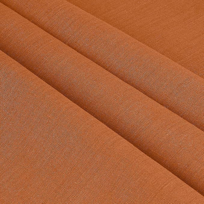 D'Moksha Homes Linen Rust Tablecloth 60 x 120 Inch - 100% Pure Linen Rectangular Tablecloth - Machine Washable Table Cloth for Spring, Easter