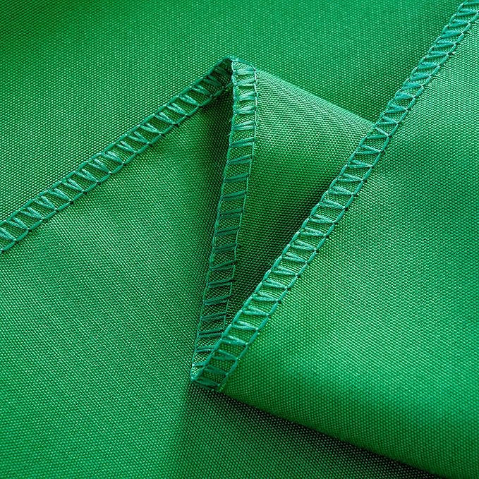 2-Pack Round 108-inch Forest Green Table Cloths, Solid Stain and Wrinkle Resistant Circular Tablecloth, Premium Plain Weave Polyester Fabric Table Linen Covers for Hotel, Banquet