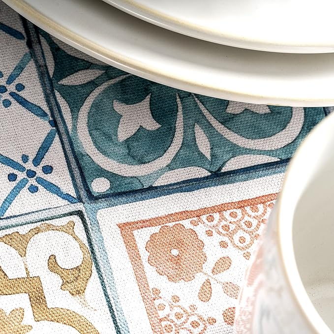Maison d' Hermine Table Cloth Round Table 100% Cotton 63 Round Inches Tablecloth Reusable Decorative for Dining Room Farmhouse Home Valentines Day Decorations Spring Summer - Agrume